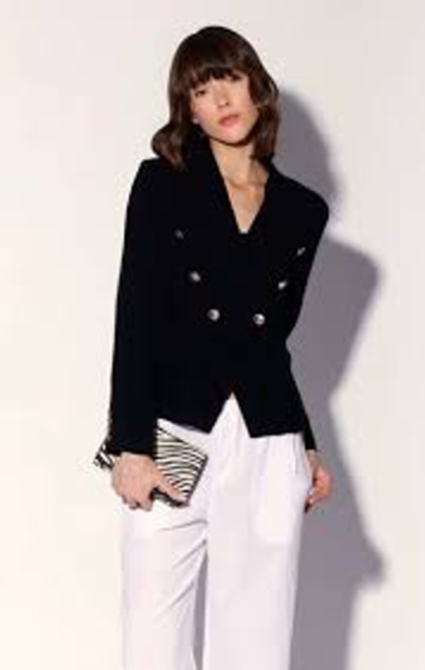 Walter Baker Black Double Breasted Blazer Gold Buttons Size S